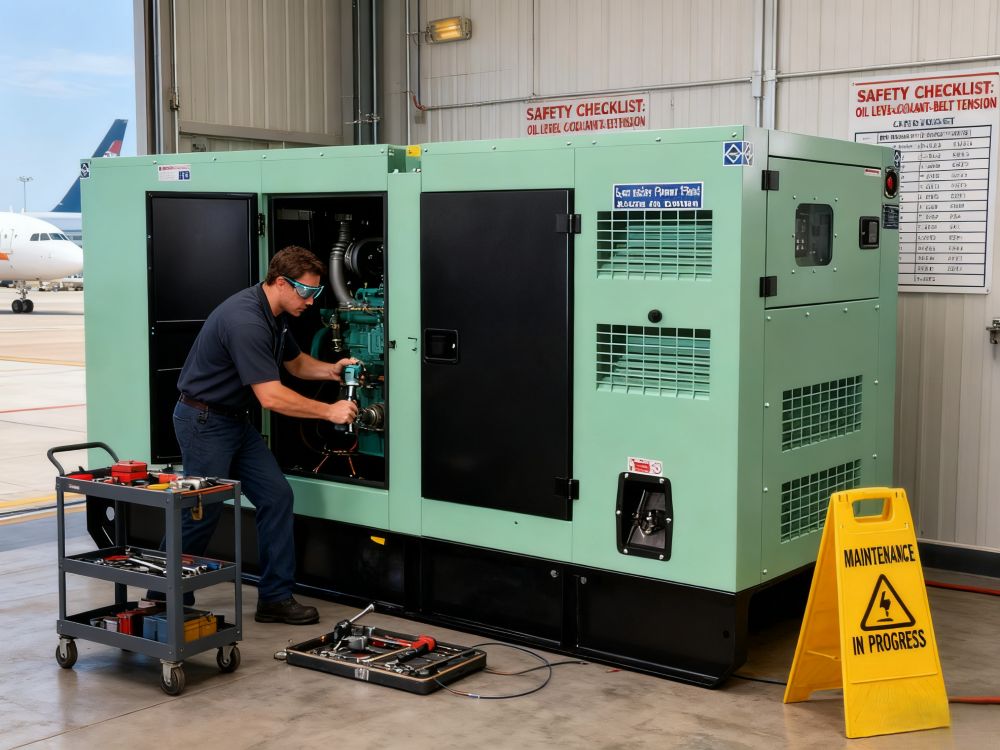 What is the process of maintaining a diesel generator?